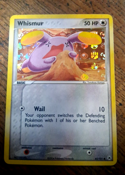 Pokemon Whismur Hidden Legends 82/101 Reverse Holo NMint Fast Ship - Image 1