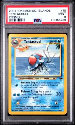 2001 Pokemon Tentacruel Non Holo Southern Islands Promo 10/18 - PSA 9 Mint WOTC - Image 1