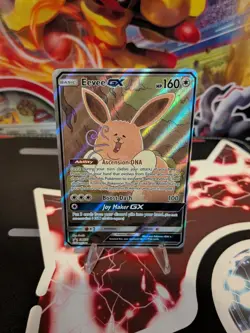 Pokemon Eevee GX TCG Full Art Promo Holo Black Star SM233 - Image 1