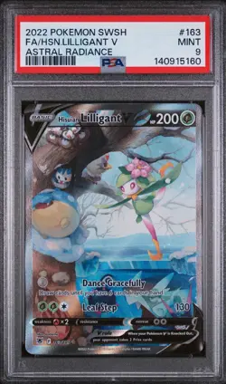 PSA 9 Hisuian Lilligant V 163/189 PSA 9 SWSH Astral Radiance 163 Alt Art Pokemon - Image 1