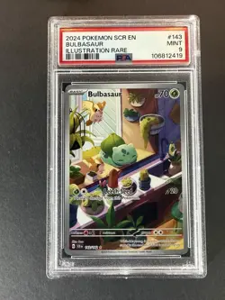 2024 Pokemon Bulbasaur 143/142 SCR EN Illustration Rare - Image 1