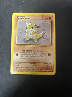1999 Pokemon Base Set Sandshrew 62/102 D22 - Image 1