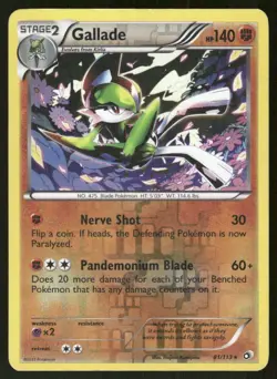 Pokemon Tcg Gallade [Reverse Holo] #81 Pokemon Legendary Treasures MP - Image 1