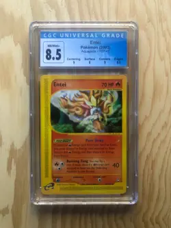 Pokemon Aquapolis Entei Non-Holo 10/147 CGC 8.5 NM/Mint - Image 1