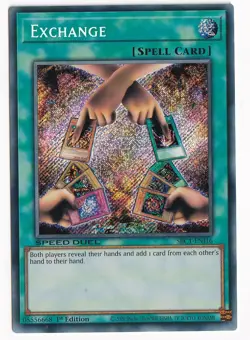 Yugioh Exchange SBC1-EN116 Secret Rare Speed Duel 1st Edition - Image 1