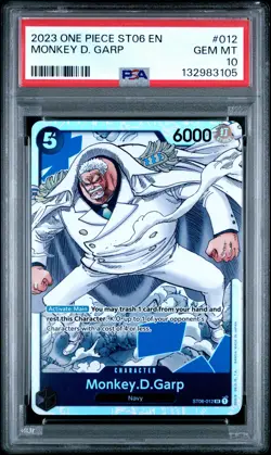 2023 ONE PIECE STARTER DECK ST06-ABSOLUTE JUSTICE #012 MONKEY D. GARP PSA 10 - Image 1