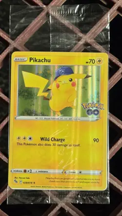 Pokemon/Pokemon GO Prerelease Pikachu Holo Foil Promo Card #028/078 Sealed - Image 1