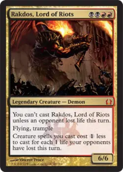 MTG Rakdos, Lord of Riots, Return to Ravnica, Heavily Played, English - Image 1