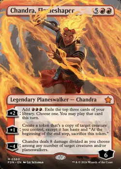 Mint/Near-Mint, English - 1 x MTG Chandra, Flameshaper - Foil - Borderless Magic - Image 1