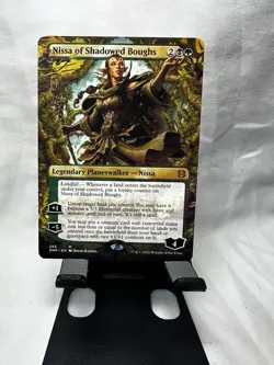 Light Play, English MTG Foil Nissa of Shadowed Boughs - Foil - Borderless Zendik - Image 1