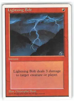 Lightning Bolt *Common* Magic MtG x1 Fourth 4th Edition MP - Image 1