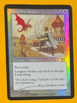 MTG LONGBOW ARCHER (Foil) FNM (OldManMTG 013-302) - Image 1