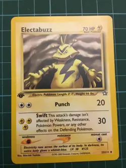 2000 Pokemon Electabuzz 33/111 1st Edition Neo Genesis - Image 1