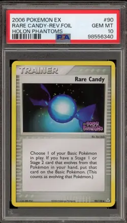 Pokemon Rare Candy EX Holon Phantoms Reverse Holo #90 PSA 10 Gem Mint - Image 1