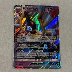Sigilyph GX 98/214 Holo Sun And Moon Lost Thunder English Pokemon Card Near Mint - Image 1
