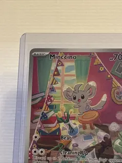 Minccino Holo Pokemon TCG Temporal Forces 182/162 Full Art Illustration Rare - Image 2