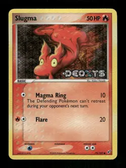 Pokemon Slugma - 075/107 Common Deoxys 75/107 LP - Image 1