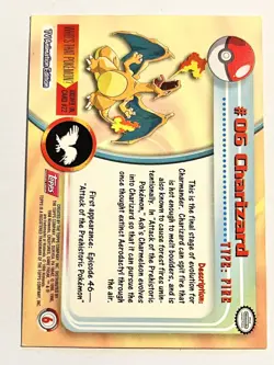 Topps Pokemon TCG - Charizard - #6 - Non-Holo - Series 1 RED Logo Lightly Played - Image 2