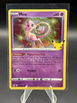 Pokemon Mew 011/025 Celebrations Holo Rare Pack Fresh Some Whiting - Image 1