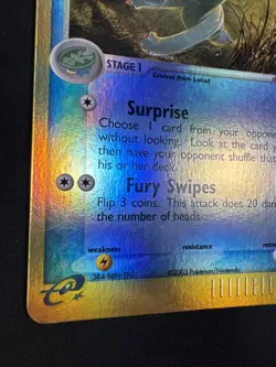 Lombre 46/100 Sandstorm Reverse Holo Pokemon MJ - Image 3