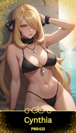 Cynthia - Beautiful Sexy Waifu Card -Custom DIY Fan Art Card PW3-112 - Image 1