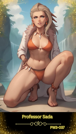 Professor Sada - Beautiful Sexy Waifu Card -Custom DIY Fan Art Card PW3-037 - Image 1