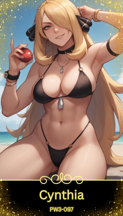 Cynthia - Beautiful Sexy Waifu Card -Custom DIY Fan Art Card PW3-097 - Image 1