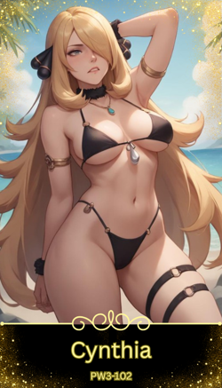 Cynthia - Beautiful Sexy Waifu Card -Custom DIY Fan Art Card PW3-102 - Image 1