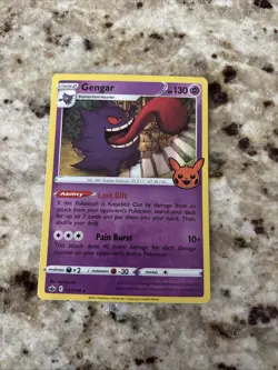 Gengar HP130 2021 Pokemon Holo Rare *Trick or Trade* Halloween Card No 057/198 - Image 1
