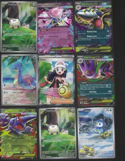 Pokemon TCG Lot (9) - Mega EX Full Art Cards + Dawn FA - Gengar, Lapras, Sharped - Image 1
