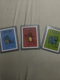 Starter Pokemon Bulbasaur Squirtle Charmander Old Maid Japanese Playing Cards - Image 1