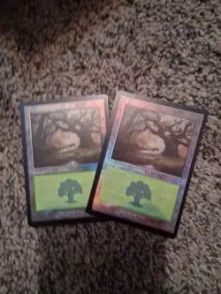 MTG FOIL Forest (297) (Retro Frame) - Innistrad Remastered (INR) NM X2 - Image 2