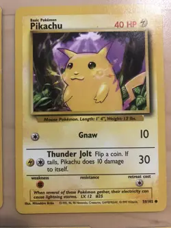 LOT OF SEVEN (7) Pikachu 58/102 BASE SET COMMON UNLIMITED LP POKEMON WOTC - Image 4