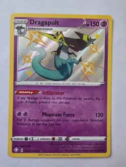 Dragapult SV062/SV122 Rare Shiny Shining Fates Shiny Vault Pokemon NM - Image 1