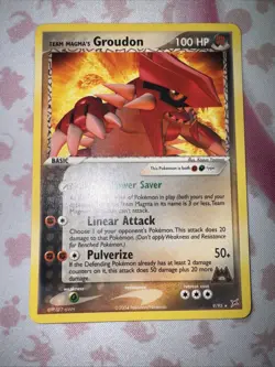 Pokemon TCG- 2004 Team Magma’s Groudon 9/95 Team Magma Vs Team Aqua MP - Image 1