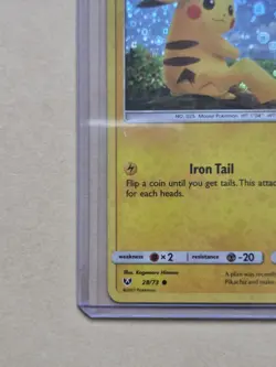 Pikachu 28/73 Sequin HOLO General Mills Pokemon Shining Legends 2017 LP - Image 4