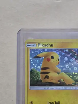Pikachu 28/73 Sequin HOLO General Mills Pokemon Shining Legends 2017 LP - Image 5