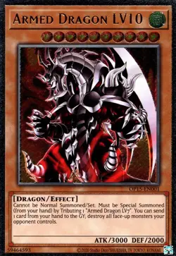 Moderately Played, English Yu Gi Oh Armed Dragon LV10 - OP15-EN001 - Ultimate Ra - Image 1