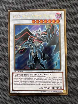 Yugioh Blackwing Armor Master 1st Edition Gold Ultra Rare PGLD-EN077 NM - Image 1