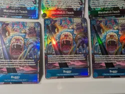 2nd Anniversary One Piece TCG Card LOT - Buggy (051) and Teach (093) 6 cards - Image 4