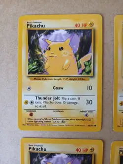 Pokemon TCG Pikachu 58/102 Base Set 4x Card Lot NM- to LP Condition - Image 2