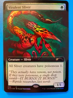 MTG 1x FOIL Virulent Sliver 659 Secret Lair Drop Magic the Gathering Card x1 NM - Image 1