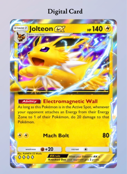 (Digital Card) Jolteon EX, Pokemon TCG Pocket, English - Image 1