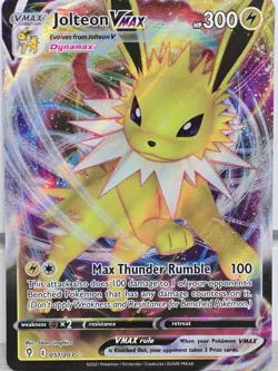 Pokemon Card TCG Jolteon VMAX 051/203 Evolving Skies 2021 Full Art Ultra Rare NM - Image 5