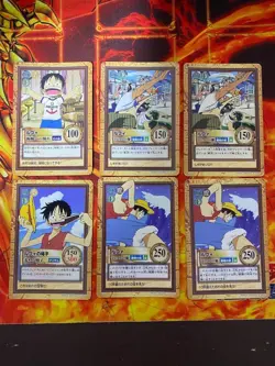One Piece Carddass Hyper Battle Luffy 6-card set - Image 1