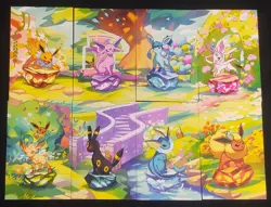 Pokemon Prismatic Evolution Eevee Mini Tin Art Cards 8/8 Complete Bundle - Image 1