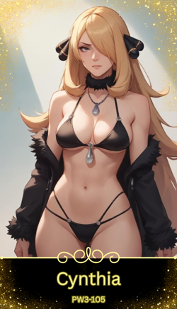 Cynthia - Beautiful Sexy Waifu Card -Custom DIY Fan Art Card PW3-105 - Image 1