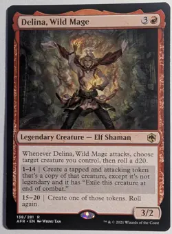 Delina, Wild Mage x1 Adventures in the Forgotten Realms MTG LP/NM - Image 1