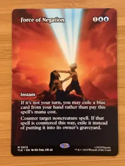 Force of Negation (Borderless) Magic The Gathering Avatar M 0013 TLE NM - Image 1