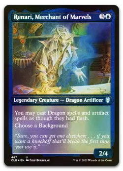 Renari, Merchant of Marvels (Foil Etched) #487 (NM) Baldur's Gate CLB Magic MTG - Image 1